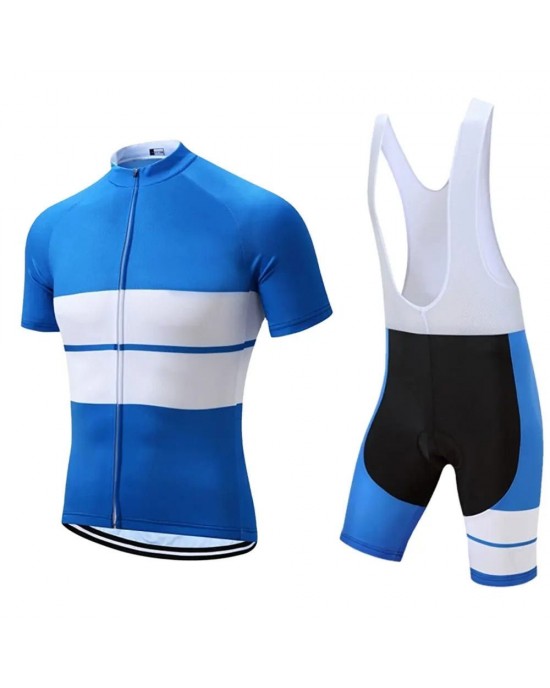 Latest Design Men's Sportswear Short Sleeved Cycling Bib Shorts Mountain Bike Uniform Comfortable Polyester Fitted Quick Pants