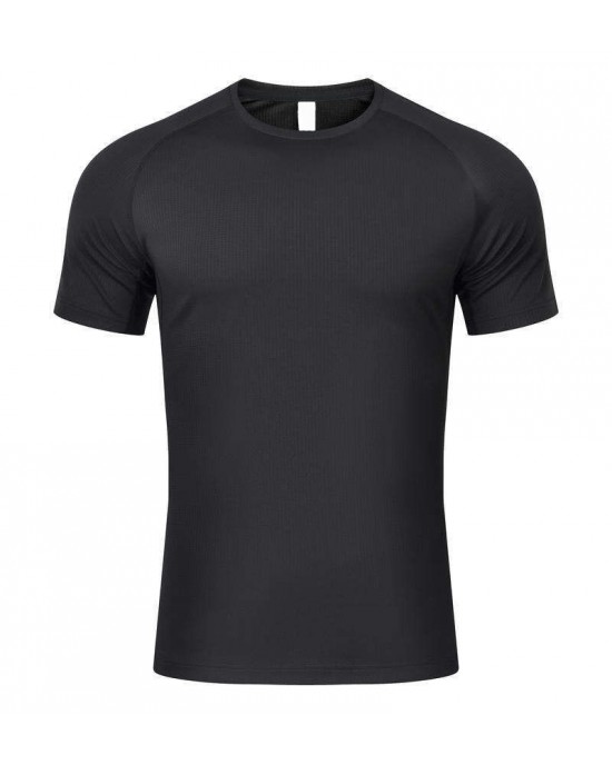 OEM Logo Cationic Dry Fit Sports T-Shirt for Men Women Quick-Dry Gym Clothes for Yoga Training Plain Solid Pattern Large Size