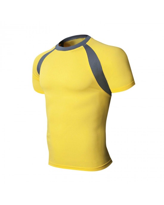 Customized Logo Gym Wear Cross Fit T-shirt Men Fitness Workout Sports Running Shorts With Inner T-shirt Compression For Men