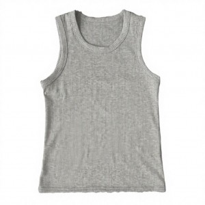 Men's Ribbed Fitness Tank Top Breathable Sleeveless Gym Vest Slim Fit Workout Undershirt Black White Gray