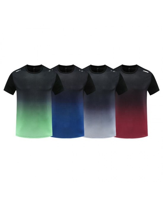 Fashion Casual Gradient Comfortable Breathable Sweat Absorption Short-Sleeved Running Wear