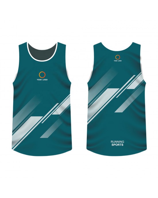Running Wear Summer Black Sublimated Racer Back Female Singlet