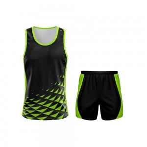Running Wear Summer Black Sublimated Racer Back Female Singlet