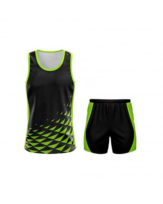Running Wear Summer Black Sublimated Racer Back Female Singlet