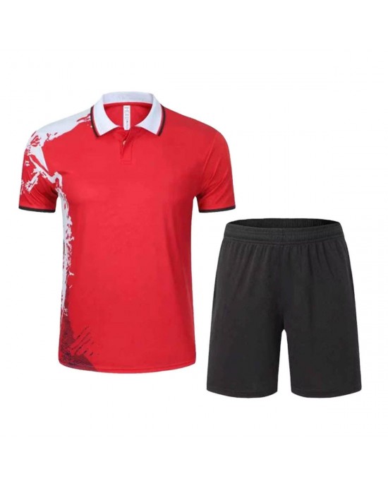 New Arrival Exclusive Tennis Team Wear Uniforms Customised Front Logo Short 100%Polyester Moisture-Wicking UV Protection Men